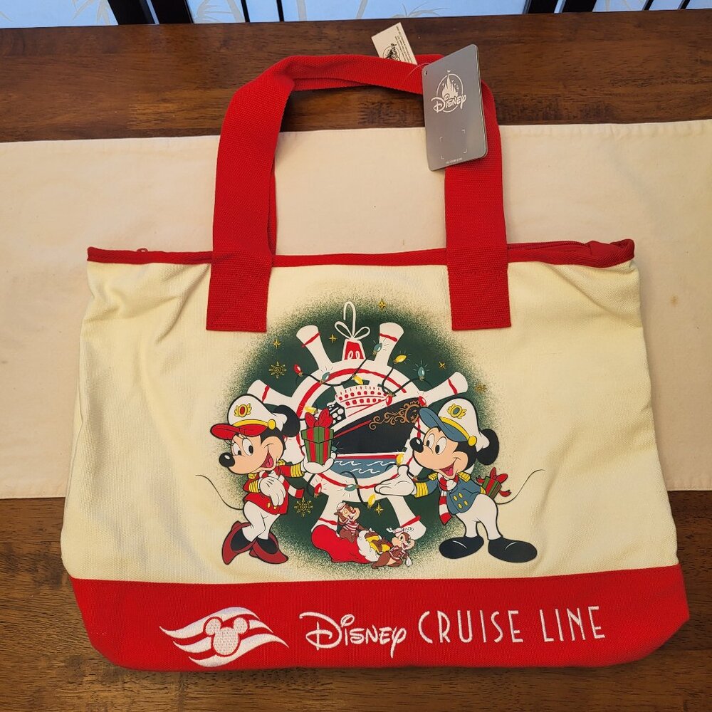 2025 Disney Cruise Line Merrytime Chirstmas Canvas Tote Bag - Large - NWT